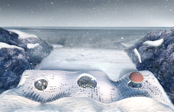 Lobende Erwhnung: Ice Dam Skyscraper von Jae Min Jo, Geonuk Yun, Kyungjun Park, Hobin Bae, Jiyeon Kim, Weonkyung Cho, Ganghui Lee