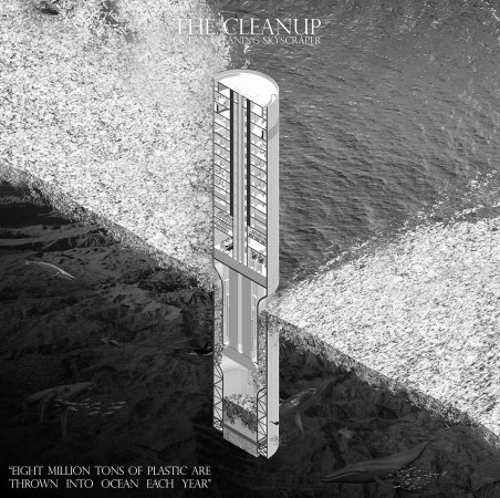 Lobende Erw�hnung: The Clean Up: Ocean Cleaning Skyscraper von Karol Lacki, Dominik Pierzchlewicz, Szymon Ciupinski