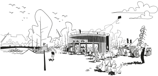 Grasbrookpark: 3. Preis, WERK Arkitekter (Kopenhagen)