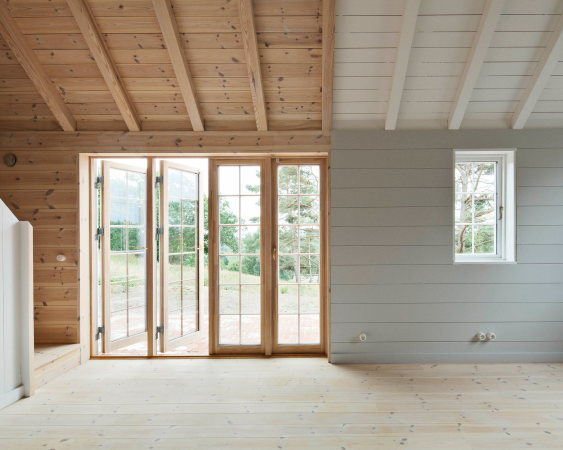 Sanierung einer Holzh�tte von Johansen Skovsted Arkitekter