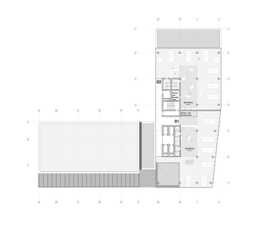 Ein 2. Preis: blauraum Architekten, Hamburg, Grundriss 10. Obergeschoss