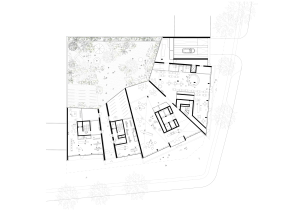 1. Preis: Barkow Leibinger, Berlin, Grundriss Erdgeschoss