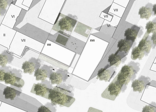 Ein 2. Preis: blauraum Architekten, Hamburg, Lageplan