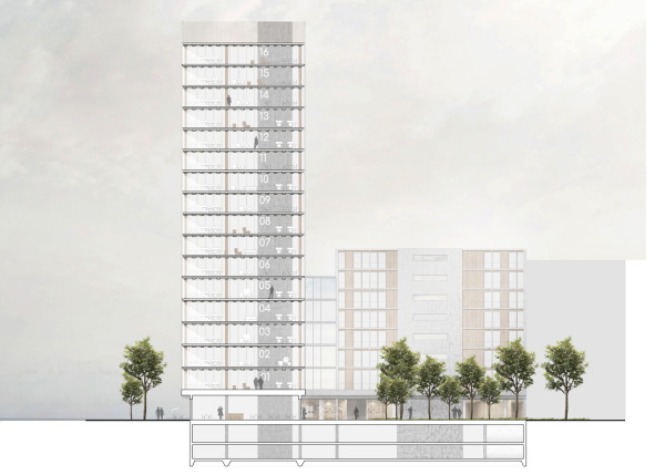 Ein 2. Preis: blauraum Architekten, Hamburg, Schnitt