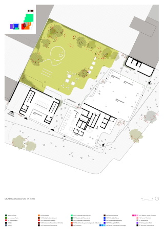 Ein 2. Preis: Nieto Sobejano, Berlin/Madrid, Grundriss Erdgeschoss