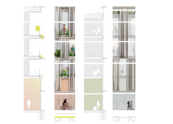 Ein 2. Preis: Nieto Sobejano, Berlin/Madrid, Fassade