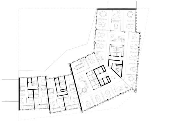 1. Preis: Barkow Leibinger, Berlin, Grundriss 2. Obergeschoss