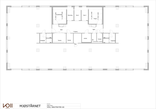 Grundriss Brogeschoss, 2.-6. Obergeschoss