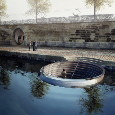 Pläne für Ufergestaltung in Prag von Petr Janda / brainwork