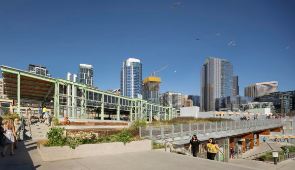 Verbindet Downtown mit Elliott Bay: Der Neubau fr den Pike Place Market in Seattle.