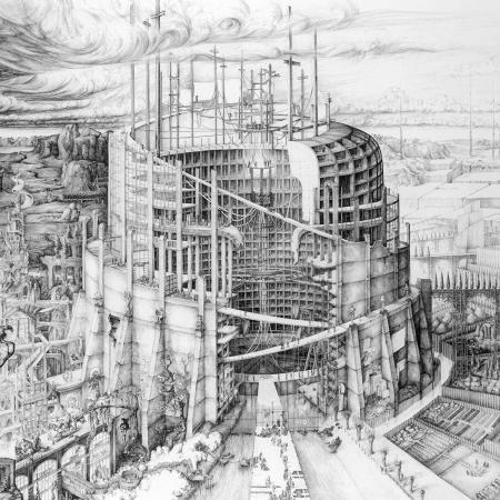 Gewinner Handzeichnung: Carlijn Kingma, The Babylonian Tower of Modernity, 201, Architecture Drawing Prize 2018