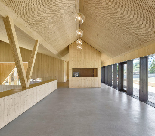 Mehrzweckhalle in Le Vaud von Localarchitecture