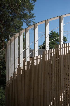 Holzpavillon von Novoe im russischen Wyska