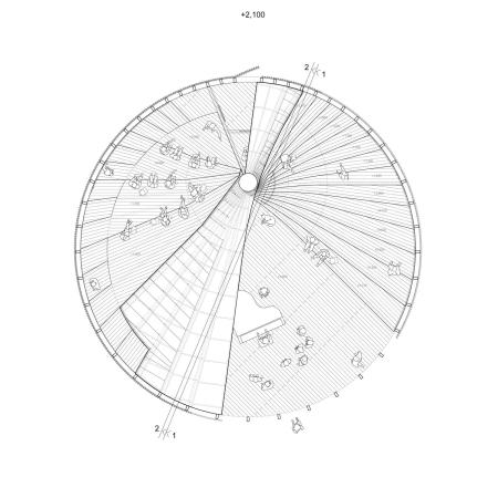 Holzpavillon von Novoe im russischen Wyska