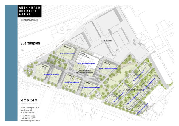 Wohnquartier in Aarau nach Masterplan von KCAP
