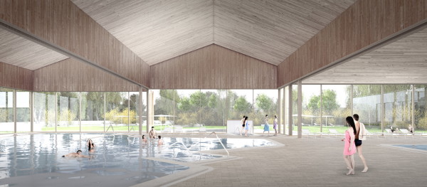 Ein 1. Preis: Auer Weber Assoziierte (Stuttgart) - Visualisierung Therme