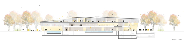 Ein 1. Preis: L�hle Neubauer Architekten (Augsburg) - Schnitt