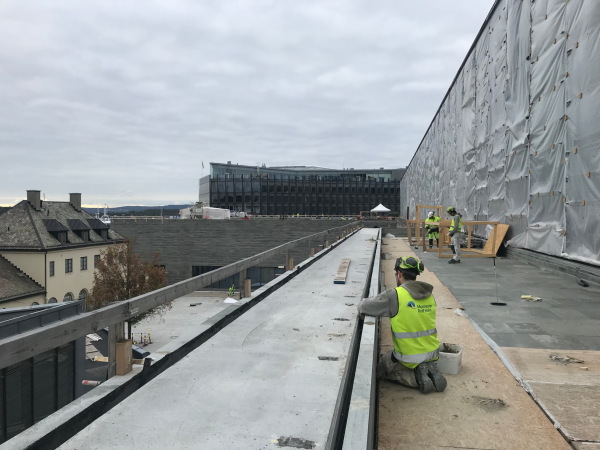 Arbeiten an der Dachterrasse im Herbst 2019