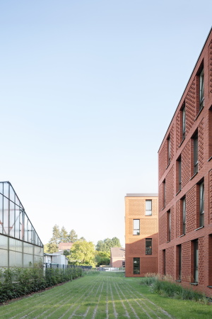 Blick auf die Gewchshuser der Grtnerei, die vorher das Areal nutzte.