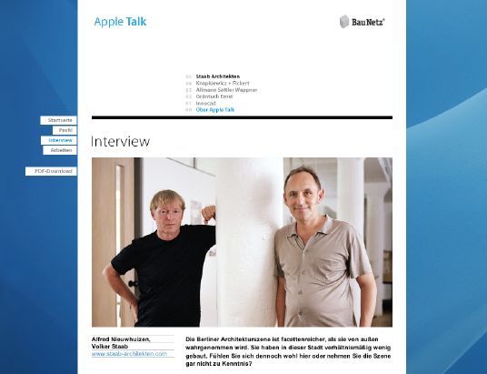 Im Gesprch mit BauNetz: Apple-Talk mit Volker Staab