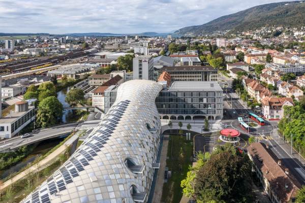Swatch, Headquarter, Biel, Schweiz, Shigeru Ban, Omega, Factory, Cite du temps, Holz, Architektur, Blob