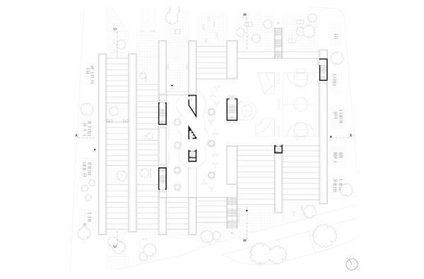 1. Preis Non Scholae sed vitae discimus von Michael Hosch - Grundriss OG