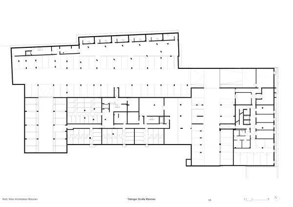 Grundriss Untergeschoss des Bauabschnitt Hansastra�e