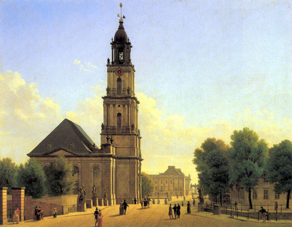 Garnisonkirche um 1827, Gemlde von Carl Hasenpflug.