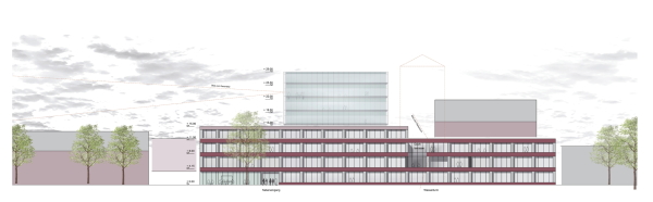2. Preis: ARGE mtp architekten, Frankfurt/Main, Sinning Architekten Darmstadt, mit Sommerlad Haase Kuhli Landschaftsarchitekten, Gie�en