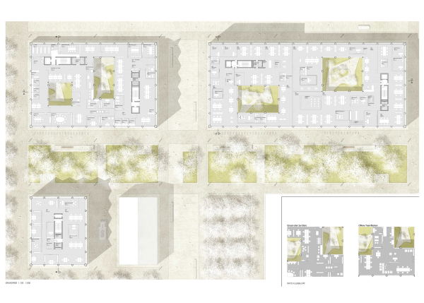 3. Preis: Max Dudler mit Planorama Landschaftsarchitektur, beide Berlin