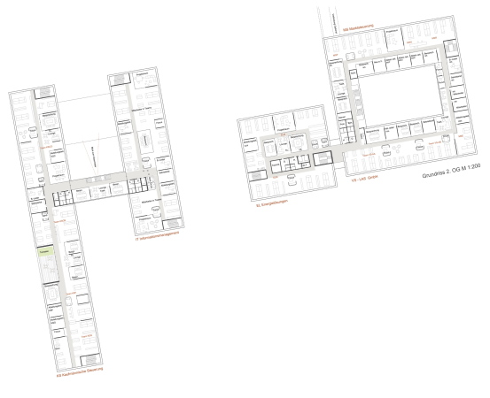 2. Preis: ARGE mtp architekten, Frankfurt/Main, Sinning Architekten Darmstadt, mit Sommerlad Haase Kuhli Landschaftsarchitekten, Gie�en