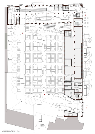 3. Preis: dreibund architekten, Grundriss Erdgeschoss