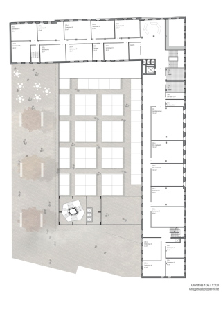 Eine Anerkennung: pfp architekten, Grundriss 1. Obergeschoss