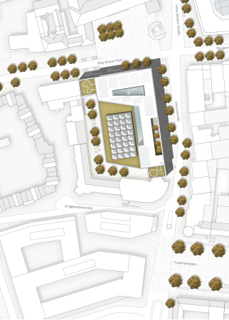 3. Preis: dreibund architekten, Lageplan