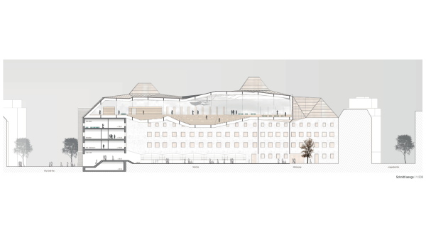 Eine Anerkennung: pfp architekten, Schnitt l�ngs