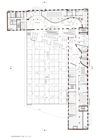 3. Preis: dreibund architekten, Grundriss 1. Obergeschoss