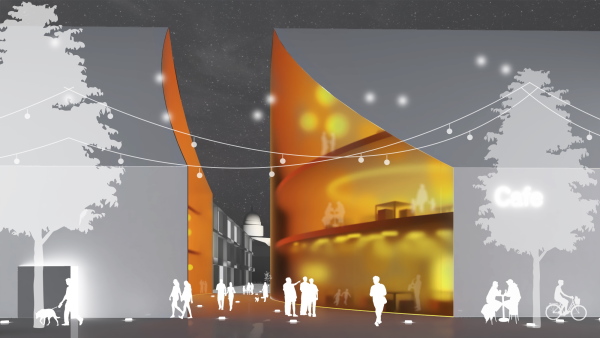 Sie projektieren ein Schnitt durch den langen Stall, der in zeitgenssischer Form wieder aufgebaut werden soll.