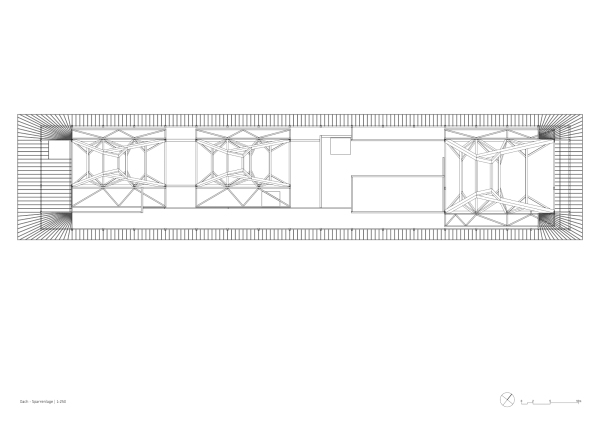 Dachgeschoss mit der Sparrenanlage