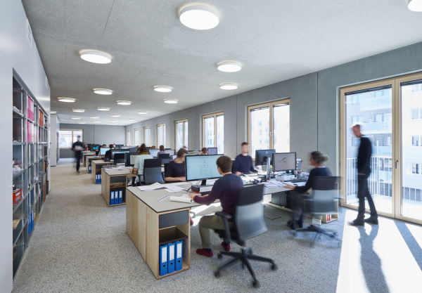 Fr die Raumhhe von 3,20 wurde auf ein mgliches zustzliches Geschoss verzichtet.