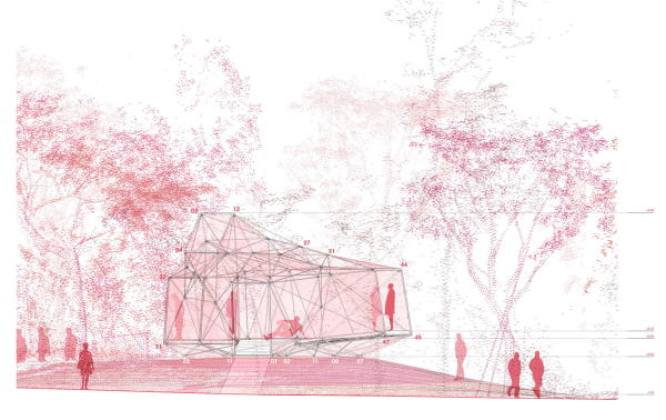 Pavillon von AirLab in Singapur