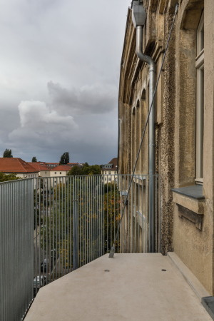 Der Balkon im 3. Obergeschoss war im Lauf der Zeiten verloren gegangen und wurde wieder ergnzt.