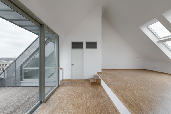 Neu eingebaute Mansarde