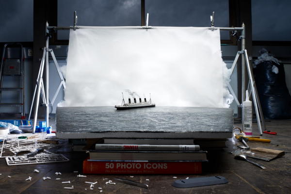 Jojakim Cortis & Adrian Sonderegger, Making of The last photo of the Titanic afloat (by Francis Browne, 1912), 2014.
