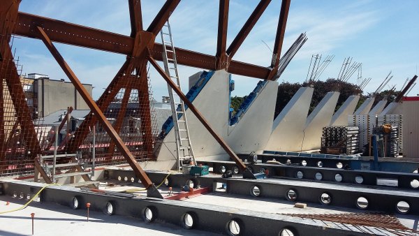 Konstruktion der Fassade