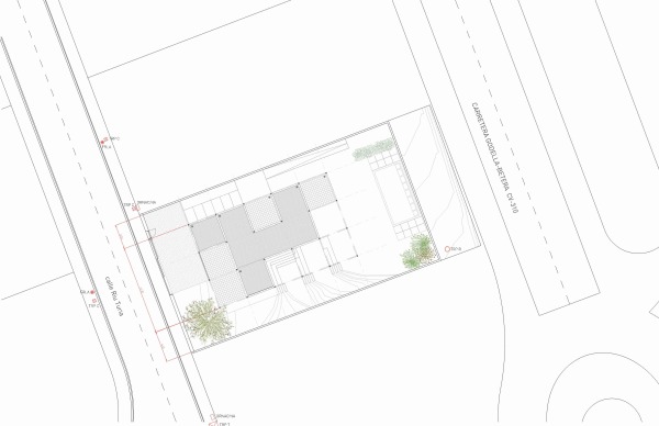 Das Grundstck mit dem Raster von 3 x 5 Feldern.