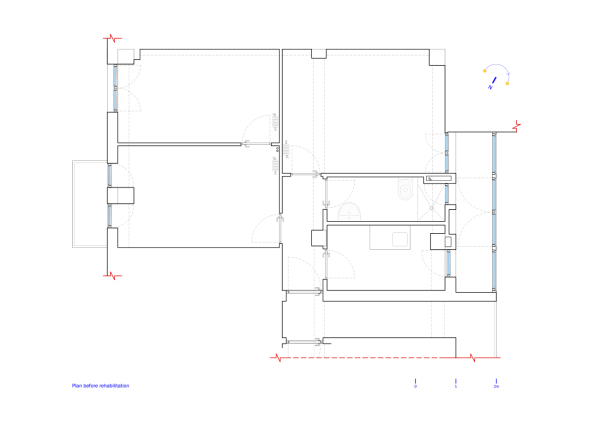 Apartmentumbau in Madrid von Husos Arquitectos