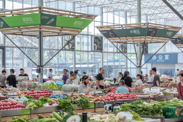 Temporre Markthalle von LUO Studio in Puyang