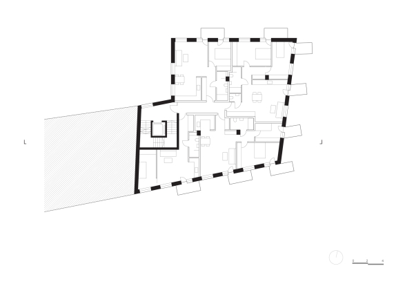 Wohnhaus Unikato, Grundriss 2. Obergeschoss