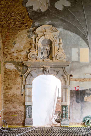 Szene aus dem Bauprozess