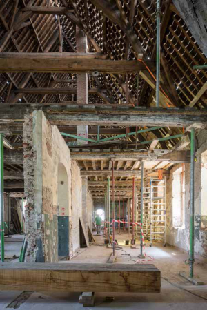 Szene vom Bauprozess